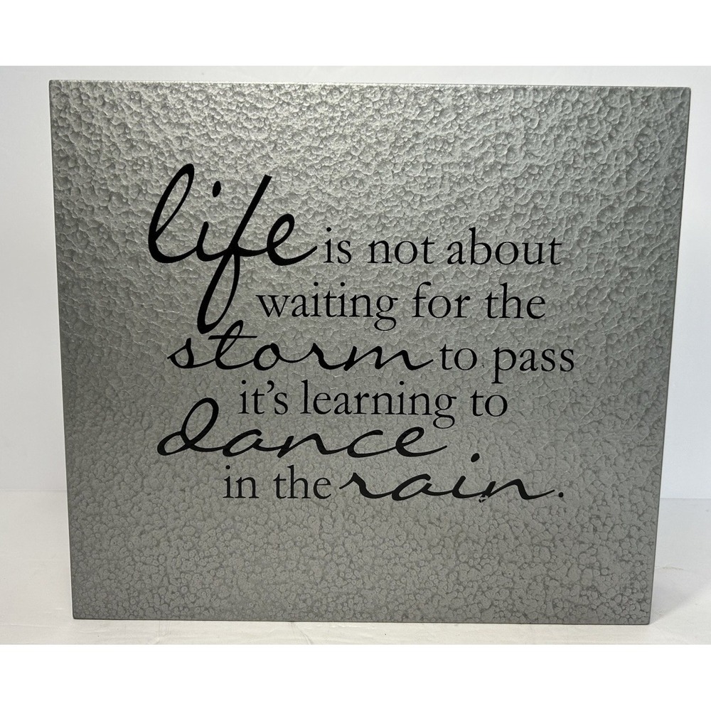 Tealight‎ 3 Candle Holder "Life Is Not About Waiting For The Storm To Pass …."